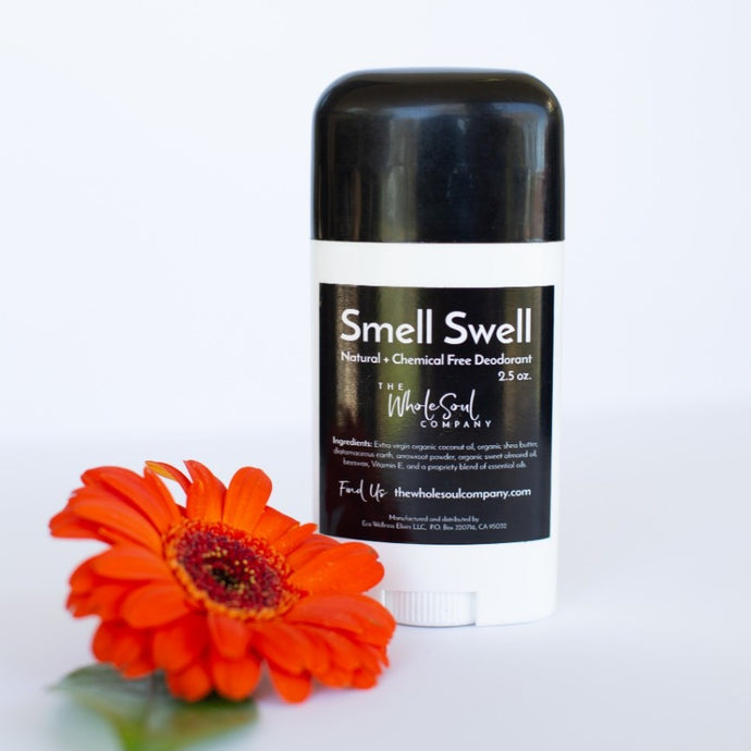 natural and chemical free deodorant. toxin-free, sulfate free, all natural to smell swell